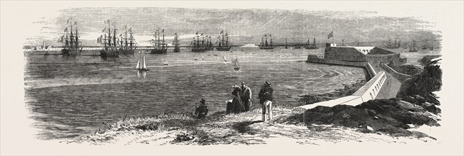 CHERBOURG ROADS: MOORING-GROUND FOR MEN OF-WAR, 1858