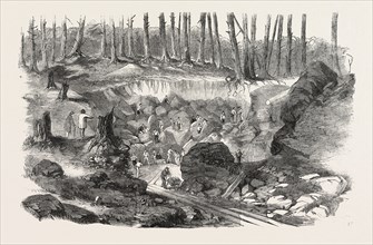 COPPER MINE OR QUARRY, NEAR MONTREAL, CANADA, 1860
