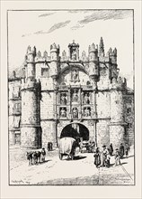 "GATEWAY OF SANTA MARIA, BURGOS." BY T.R. MACQUOID, AT THE EXHIBITION OF THE ROYAL INSTITUTE OF
