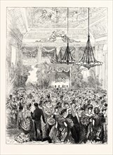 THE ROYAL VISIT TO IRELAND: THE DRAWINGROOM AT DUBLIN CASTLE, 1885