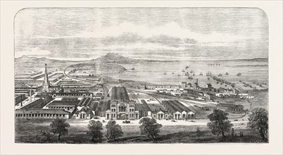 THE GEELONG AND MELBOURNE RAILWAY, GEELONG TERMINUS, AUSTRALIA, 1855
