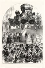 THE GRAND RECEPTION OF THE EMPEROR AND EMPRESS OF THE FRENCH, BY THE LORD MAYOR AND CORPORATION, IN