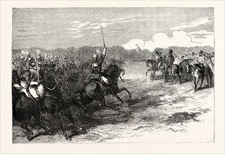 THE IMPERIAL VISIT: REVIEW OF THE HOUSEHOLD TROOPS IN WINDSOR GREAT PARK, THE CAVALRY CHARGE, 1855