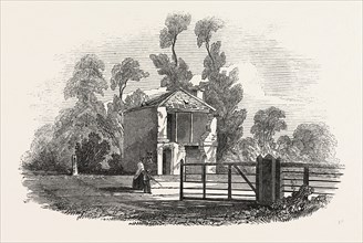 TOLL HOUSE, NEAR GLOUCESTER, STRUCK RY LIGHTNING, UK, 1846