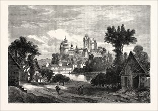 THE CHATEAU DE PIERREFONDS, DEPARTMENT OF THE OISE, FRANCE, 1863
