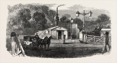 TURNPIKE GATES IN AND NEAR LONDON JUST DEMOLISHED: KENSINGTON GATE, UK, 1864