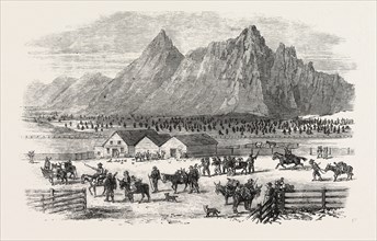 SKETCHES IN BRITISH COLUMBIA: SCENE AT THE FOUNTAIN NEAR PARSONVILLE, FRASER RIVER, 1864