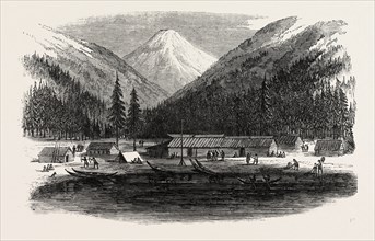 SKETCHES FROM BRITISH COLUMBIA: INDIAN VILLAGE, DOUGLAS LAKE, 1864