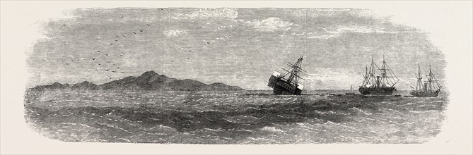 WRECK OF THE ROYAL MAIL STEAMSHIP "PARAMATTA" ON THE HORSESHOE REEF, NEAR ANAGADO, ONE OF THE WEST