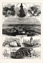 SKETCHES IN THE SCILLY ISLES, 1874. CHRYSALIS ROCK, STAR CASTLE, ST. AGNES LIGHTHOUSE, SUMMER