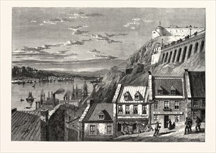 THE VISIT OF THE PRINCE OF WALES TO CANADA: THE CITADEL OF QUEBEC, FROM PRESCOT GATE, 1860