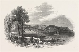 WATERING PLACES OF ENGLAND. TORQUAY, FROM THE ROAD TO DARTMOUTH, 1850