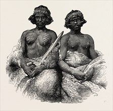 ABORIGINAL AUSTRALIANS: YOUNG MEN, 1850. PORT PHILLIP
