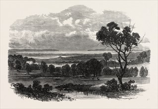 BOTANY BAY, NEW SOUTH WALES, WITH BOTANY HEADS IN THE DISTANCE, 1865