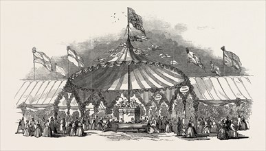 THE NORTHUMBERLAND AND NEWCASTLE HORTICULTURAL SOCIETY'S FLOWER-SHOW. ROTUNDA OF THE TENT. UK, 1846