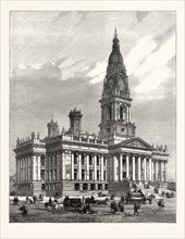 THE NEW TOWNHALL OF BOLTON, LANCASHIRE, OPENED BY THE PRINCE OF WALES, UK, 1873