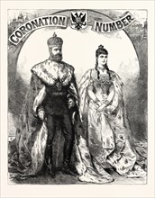 THE EMPEROR AND EMPRESS OF RUSSIA IN THEIR CORONATION ROBES, 1883