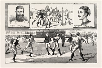 LA CROSSE MATCH, PLAYED LAST SATURDAY AT KENNINGTON OVAL, BY NORTH OF ENGLAND AGAINST SOUTH, 1883