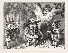 CHRISTMAS PANTOMIMES: CITY OF LONDON. SCENE FROM THE PANTOMIME OF "OLIVER CROMWELL: OR, HARLEQUIN