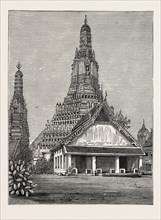 A BUDDHIST WAT, OR TEMPLE, AT BANGKOK, SIAM