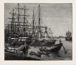 VIEW OF THE PORT OF CALCUTTA, INDIA