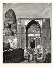 NATIVE POLICE AT THE GATE OF THE MOSQUE OF SHAH ZINDEH, SAMARCAND
