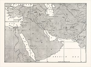 MAP OF CENTRAL ASIA, PERSIA, ARABIA, AND TURKEY IN ASIA