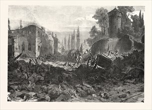 Franco-Prussian War: Bazeilles after the storming by the Bavarian forces, France