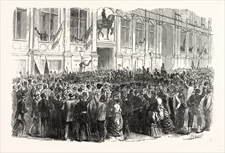 Franco-Prussian War: Proclamation of the Republic in front of the Hotel de Ville in Paris on 4