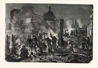 Franco-Prussian War: Bivouac of French troops on the night of 1 to 2 December at Champigny, France