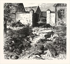Franco-Prussian War: At the entrance to the castle Geisberg at Wissembourg on 4 August 1870, France