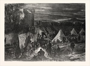 Franco-Prussian War: A night on the ramparts of the bastion 77 at the gate of Chatillon, France