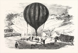 Franco-Prussian War: The Balloon Neptune on the St. Pierre de Montmartre Square, near the Solferino
