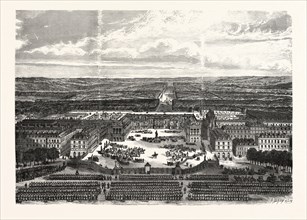 Franco-Prussian War: Versailles, German headquarter. Revue on the weapon place