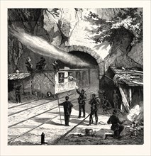 Franco-Prussian War: Guarding the railway tunnel near Saarburg by North German Landwehr, Germany