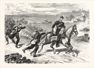 Franco-Prussian War: A mounted collection post for the field post