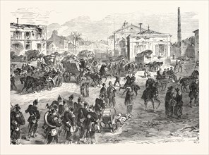 Franco-Prussian War: Scene after the entry of German troops in Saint-Denis on 29 January 1871,