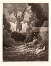 SATAN AND BEELZEBUB, BY Gustave Doré. Dore, 1832 - 1883, French. Engraving for Paradise Lost by