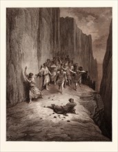 THE MARTYRDOM OF ST. STEPHEN, BY Gustave Doré.  Dore, 1832 - 1883, French. Engraving for the