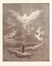 THE VISION OF THE SIXTH HEAVEN, BY Gustave Doré. Dore, 1832 - 1883, French. Engraving for Paradiso