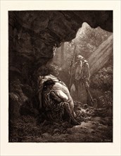 THE BURIAL OF ATALA, BY GUSTAVE DORE. Gustave Dore, 1832 - 1883, French. Engraving for Atala by