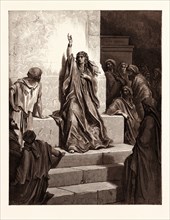 DEBORAH, BY Gustave Doré. Gustave Dore, 1832 - 1883, French. Engraving for the Bible. 1870, Art,