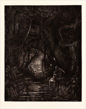 THE DEEP MID-FOREST, BY Gustave Doré. Gustave Dore, 1832 - 1883, French. Engraving for Atala by