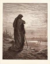 AMOS THE PROPHET, BY Gustave Doré. Dore, 1832 - 1883, French. Engraving for the Bible. 1870, Art,