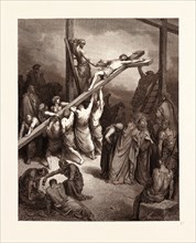 THE ERECTION OF THE CROSS, BY GUSTAVE DORE