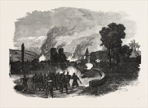 FRANCO-PRUSSIAN WAR: WITHDRAWAL OF THE FRENCH FROM MOUZON IN THE EVENING OF 30 AUGUST 1870