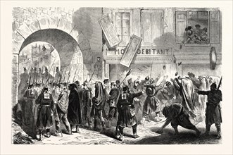 FRANCO-PRUSSIAN WAR: FRENCH PRISONNNIERS LEAVING SEDAN September 2 1870