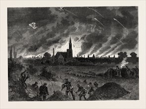 FRANCO-PRUSSIAN WAR: STRASBOURG FIRE DURING THE NIGHT BOMBING OF 25 AUGUST 1870