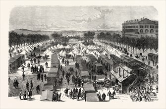 FRANCO-PRUSSIAN WAR: ESTABLISHED HOSPITAL IN TENTS AND IN CARS, THE ESPLANADE OF METZ, NOVEMBER 1,