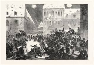 FRANCO-PRUSSIAN WAR: THE FRENCH LEAVING MANS IN THE EVENING OF JANUARY 12, 1870